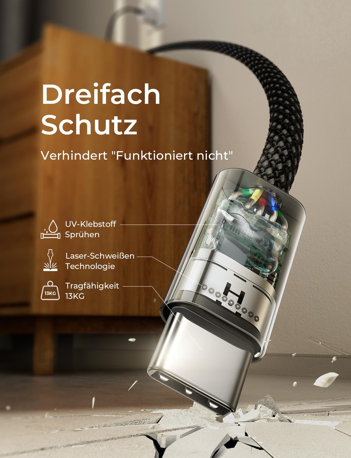 LISEN 60W USB C Kabel, [4er Pack, 0,5M 1M 1M 2M] USB C auf USB C Kabel Set, PD 3.0 Schnellladekabel USB C für iPhone 17 Pro Max Zubehör,iPhone 16 15,Switch,Samsung Galaxy S25,Pixel,MacBook,iPad,Xiaomi
