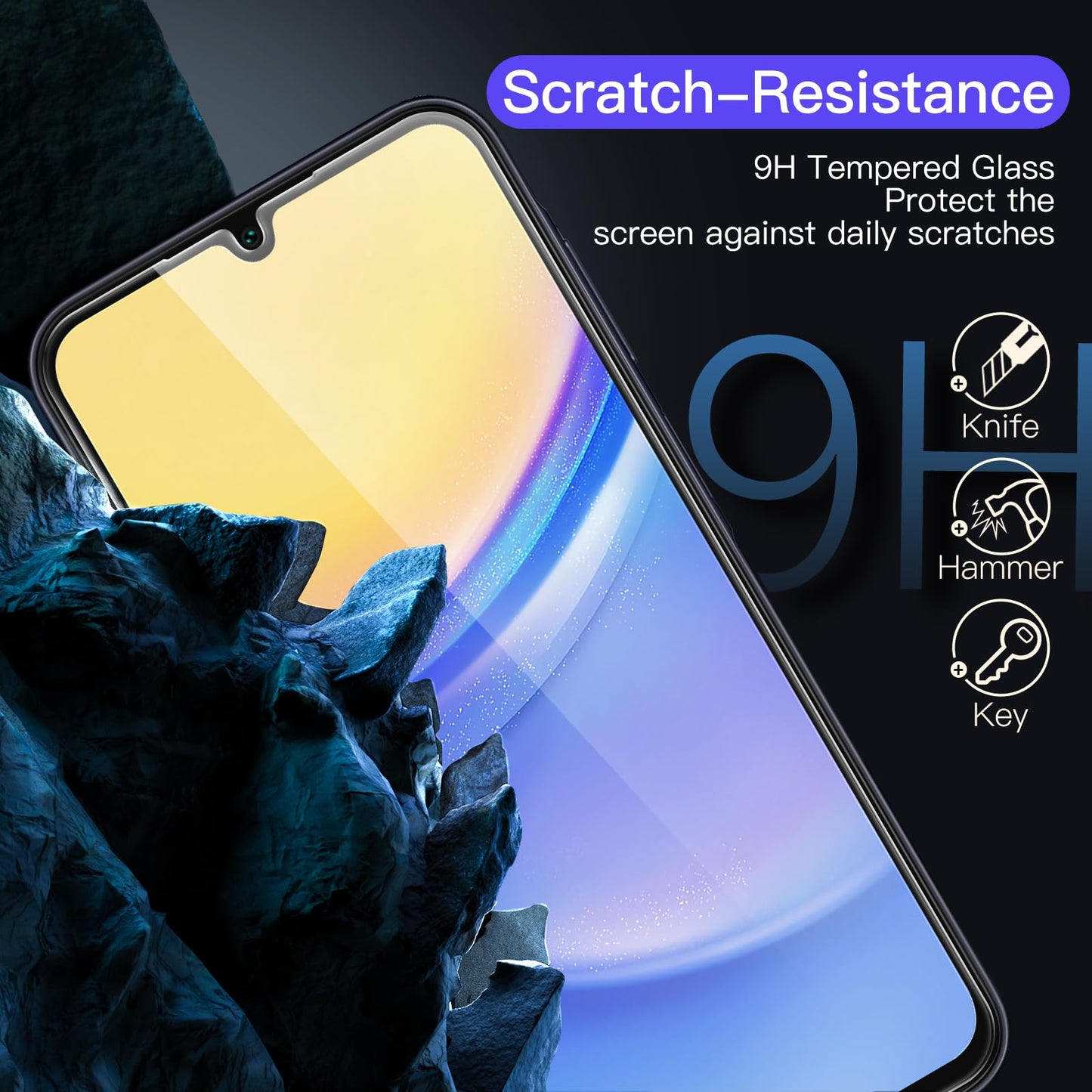 JETech Schutzfolie für Samsung Galaxy A54 5G 6,4 Zoll, 9H Panzer Schutz Glas Folie Displayschutz, Kratzfest, HD Klar, 3 Stück