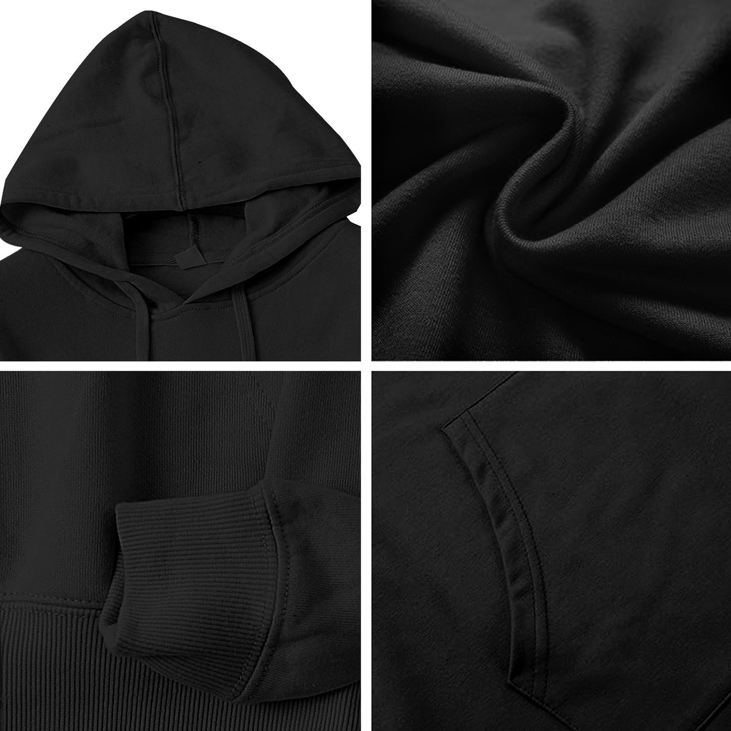 Hoodie Damen Kapuzenpullover Baumwolle Pullover Herbst Langarm Sweatshirt Casual Hoody mit Kapuze Leichter Pulli Oberteile