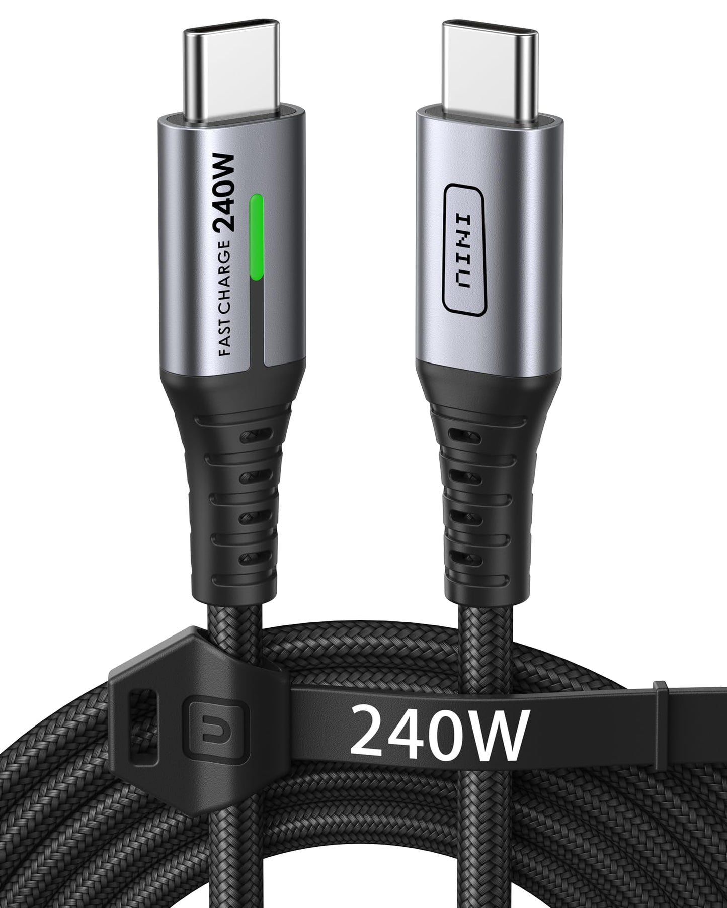 INIU 240W USB C Kabel, [2Pack 2m] PD Schnellladekabel USB C auf USB C, Nylon Geflochten Ladekabel USBC Ladegerät für iPhone 17 16 15 Pro Max Samsung Galaxy S25 S24 Ultra Pixel 9 iPad Pro MacBook Air