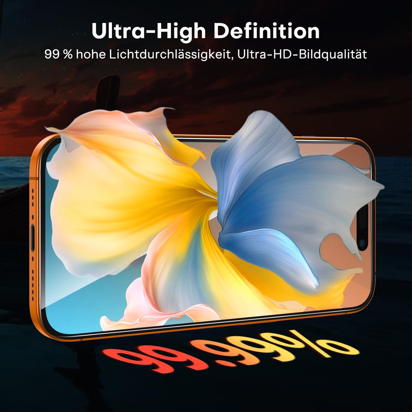 SPARIN für iPhone 17 Pro 6.3 Zoll 2025 Panzer Schutz Glas, 3 Stück Schutzfolie und 3 Stück Kameraschutz mit Montage Rahmen, 9H Härte, Anti-Bläschen,HD-Klar
