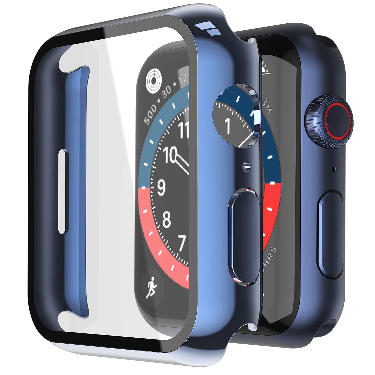 Misxi 2 Stück Harte PC Schutzhülle mit Gehärtetem Displayschutz für Apple Watch Series 11 (2025) Series 10 46mm, Ultra-dünne Anti-Fall Kratzfeste Abdeckung Schutz für iWatch, Mattschwarz