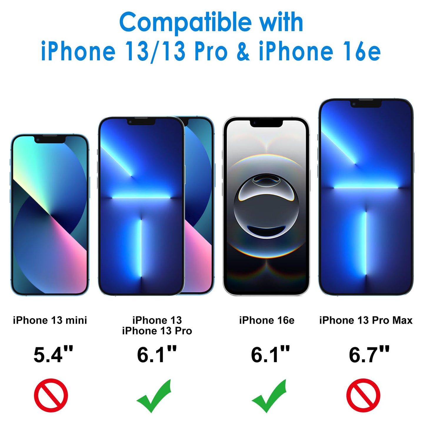 JETech Screen Protector for iPhone 12/12 Pro 6.1 Inch, Tempered Glass Screen Protector, Pack of 3