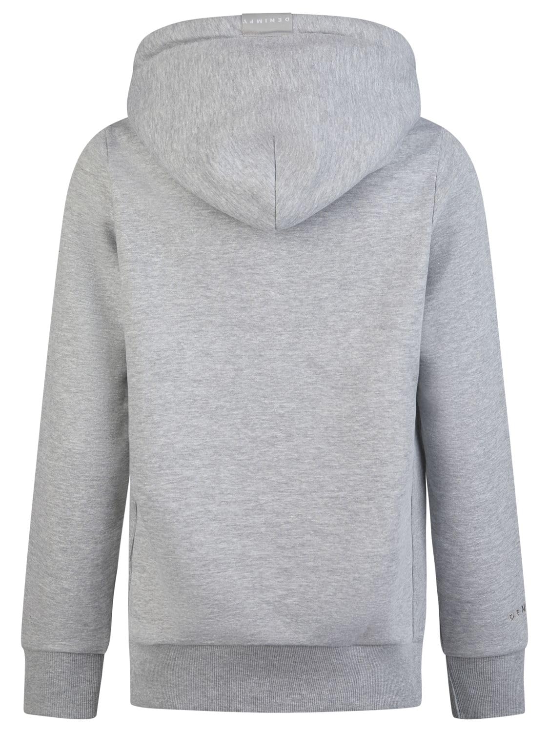 DENIMFY Hoodie Damen Regular Fit DFEmma Kapuzenpullover Pullover Cross-Over Kragen Schwarz Beige Grau Rose Blau Grün S M L XL XXL