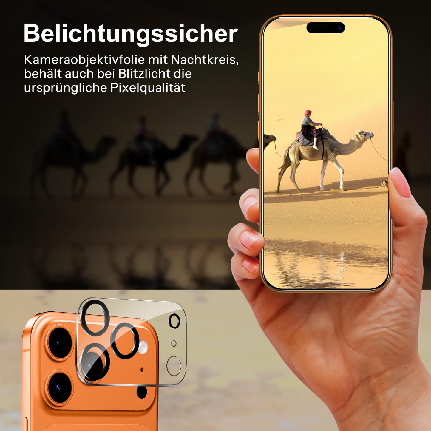 SPARIN für iPhone 17 Pro 6.3 Zoll 2025 Panzer Schutz Glas, 3 Stück Schutzfolie und 3 Stück Kameraschutz mit Montage Rahmen, 9H Härte, Anti-Bläschen,HD-Klar