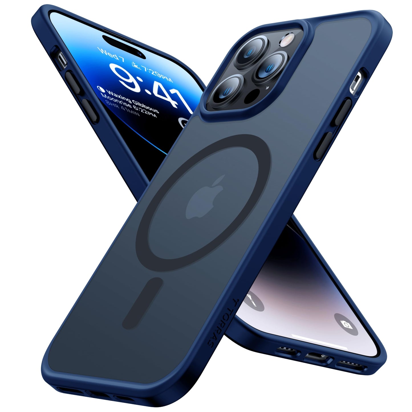 TORRAS Guardian-Mag für iPhone 17 Pro Hülle für MagSafe (Zertifizierte Militärschutz und Magnetkraft) Handyhülle iPhone 17 Pro Case Extrem Haltbarkeit Hülle Stoßfest Kratzfest Cover, Matt Blau