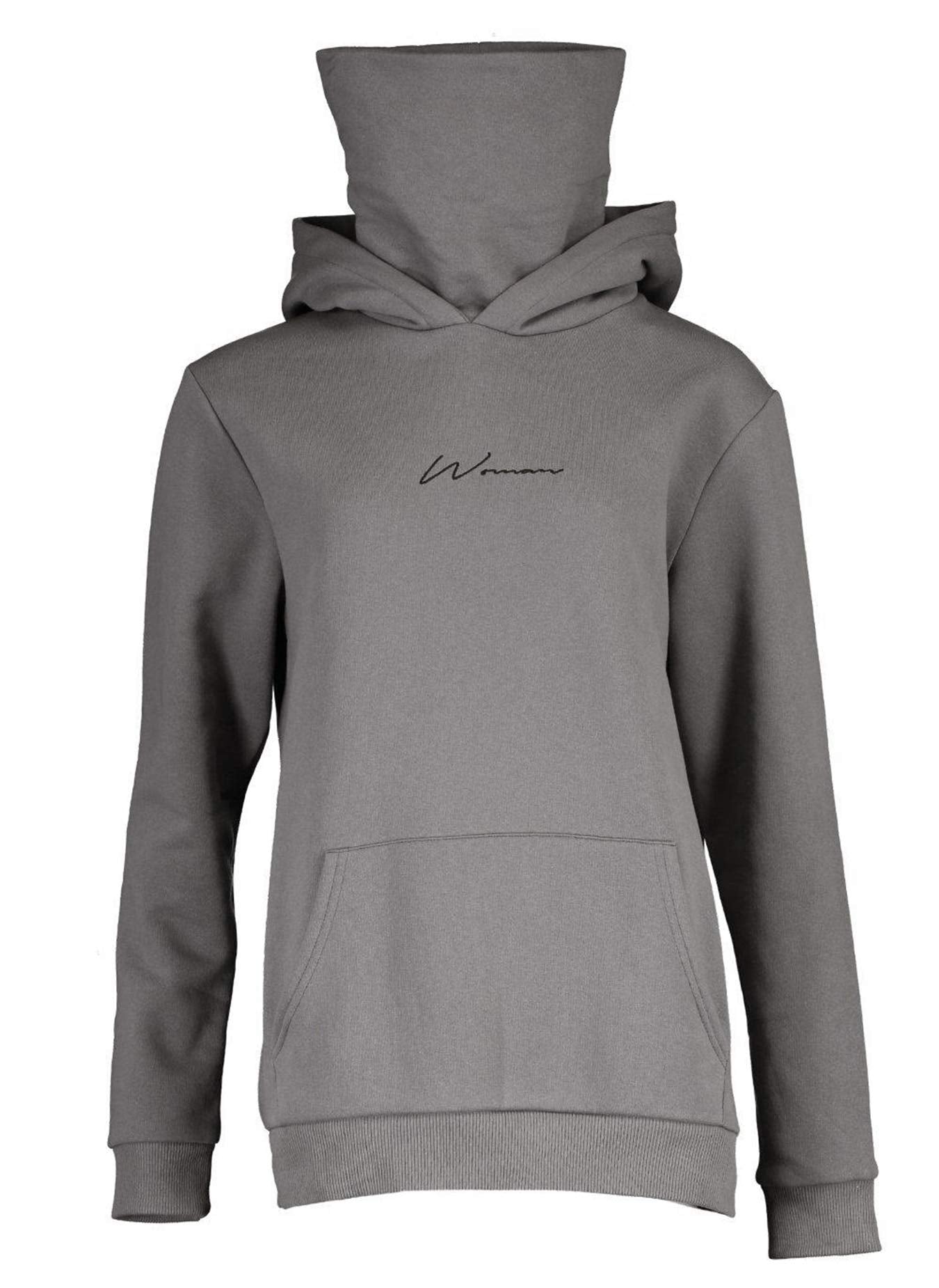 Damen Hoodie Kapuzenpullover Langarm Sweatshirt Winter Pullover Hochkragen Sweatjacke Kapuzen Pullis