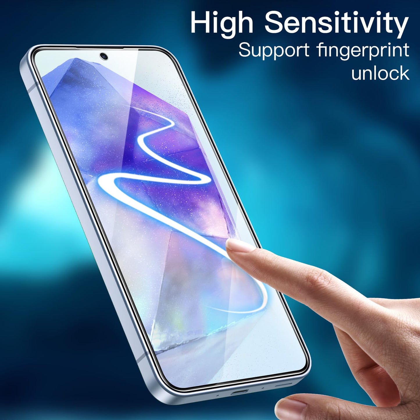 JETech Schutzfolie für Samsung Galaxy A54 5G 6,4 Zoll, 9H Panzer Schutz Glas Folie Displayschutz, Kratzfest, HD Klar, 3 Stück