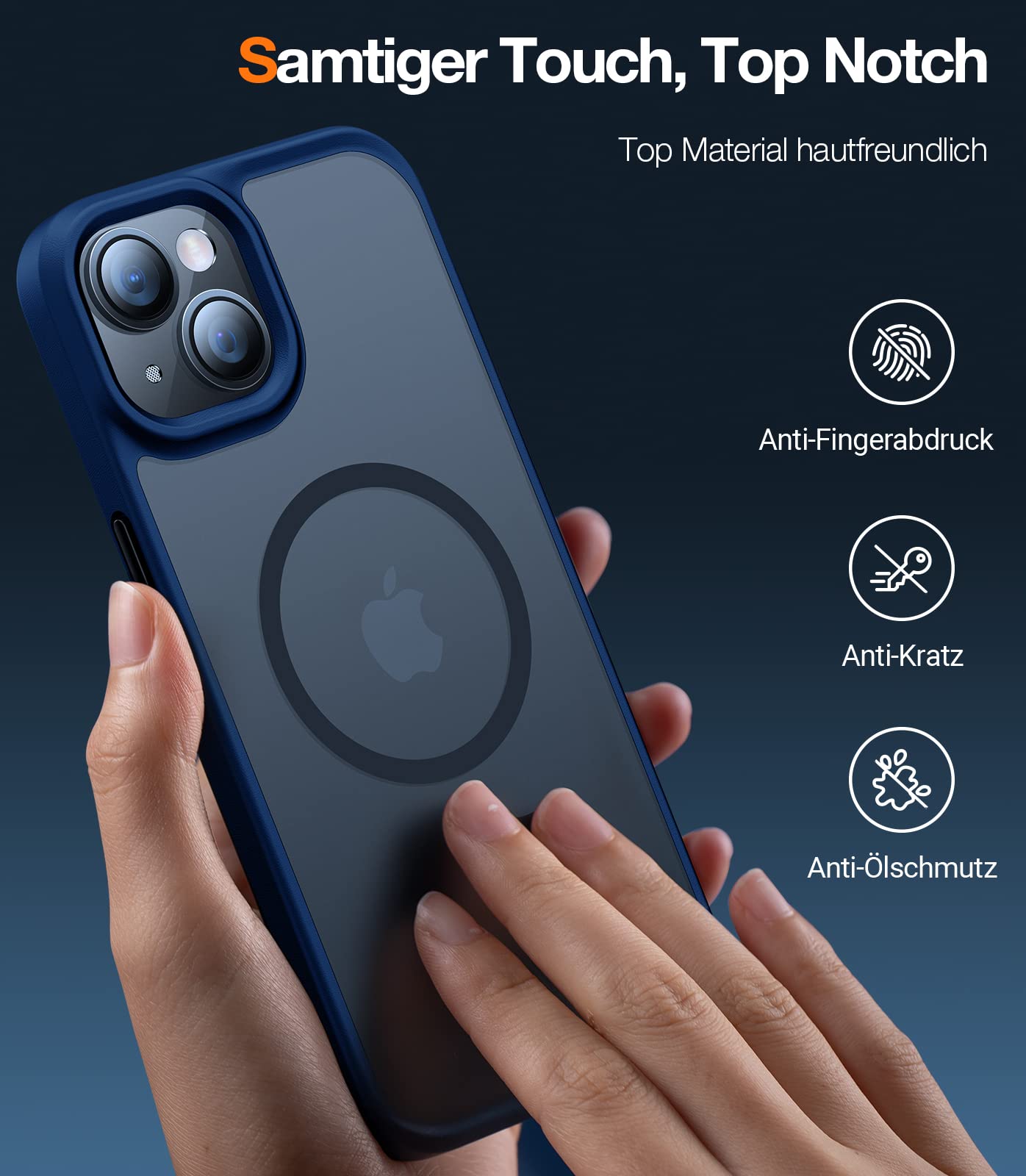 TORRAS Guardian-Mag für iPhone 17 Pro Hülle für MagSafe (Zertifizierte Militärschutz und Magnetkraft) Handyhülle iPhone 17 Pro Case Extrem Haltbarkeit Hülle Stoßfest Kratzfest Cover, Matt Blau