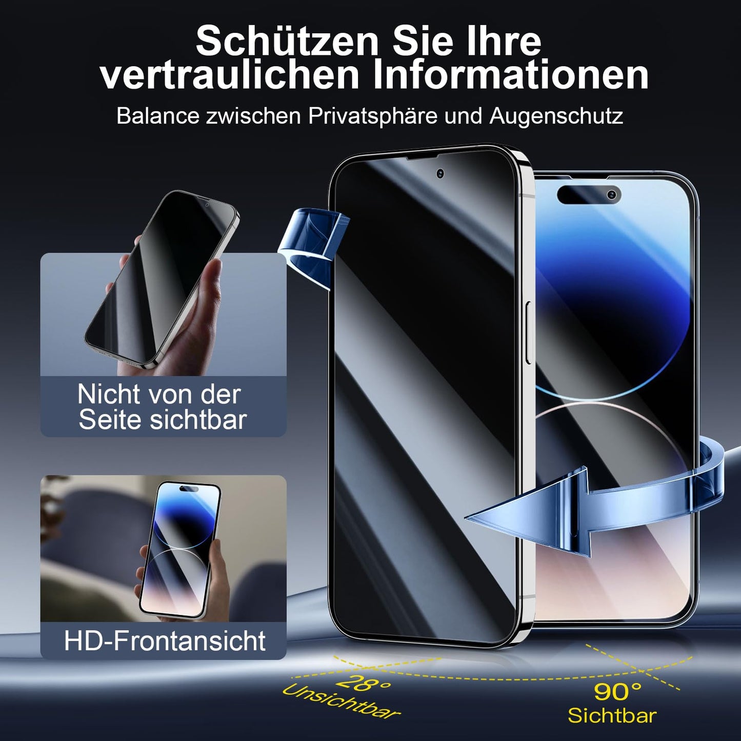 NEW'C für iPhone 16 für Panzerglas 6,1 Zoll (2 Stück) und 2 x Kamera Panzer Schutz für Kameraschutz (2 Stück) -Kratzfest -extrem widerstandsfähig -9H-Härteglas
