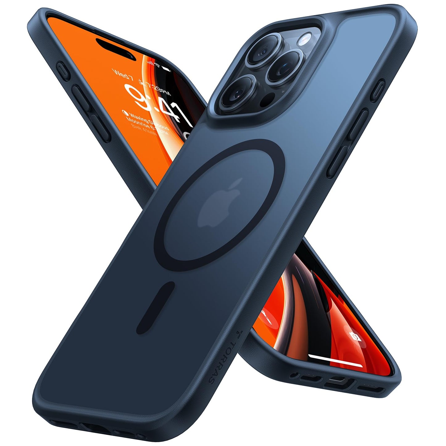 TORRAS Guardian-Mag für iPhone 17 Pro Hülle für MagSafe (Zertifizierte Militärschutz und Magnetkraft) Handyhülle iPhone 17 Pro Case Extrem Haltbarkeit Hülle Stoßfest Kratzfest Cover, Matt Blau