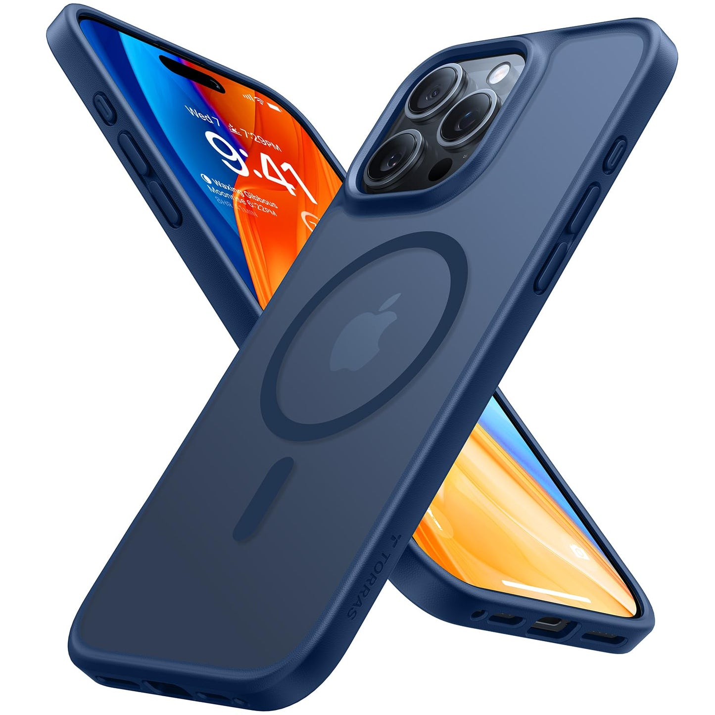 TORRAS Guardian-Mag für iPhone 17 Pro Hülle für MagSafe (Zertifizierte Militärschutz und Magnetkraft) Handyhülle iPhone 17 Pro Case Extrem Haltbarkeit Hülle Stoßfest Kratzfest Cover, Matt Blau