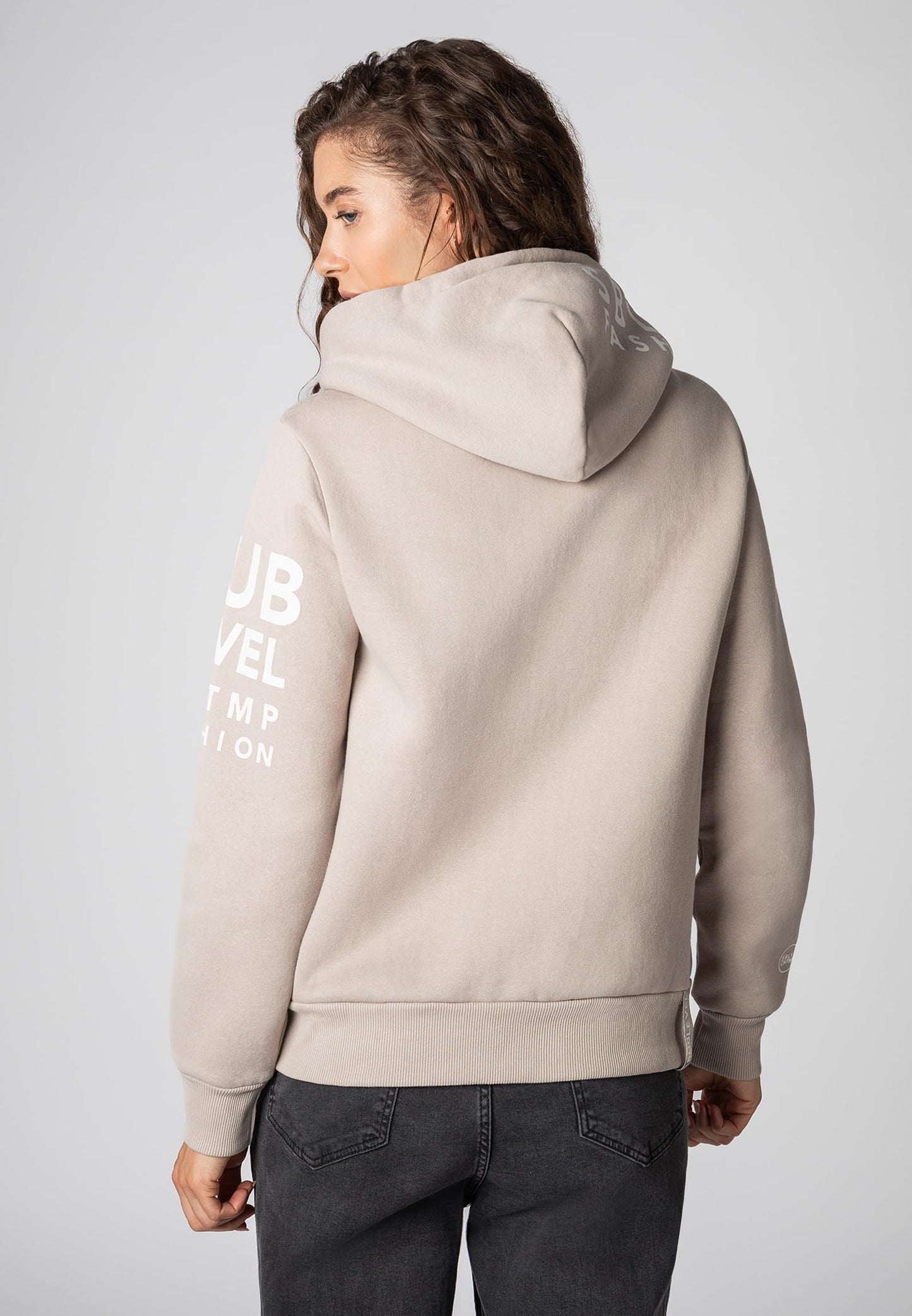 Sublevel Damen Sweathoodie Kapuzenpullover Sweatjacke mit Prints und Kapuze