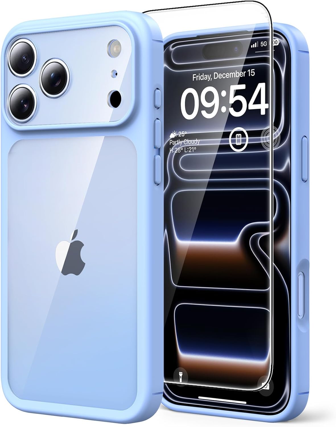 TAURI für iPhone 17 Hülle 6,3" mit Panzer Schutz Glas Folie, Kompatibel mit MagSafe, Schutz nach Militärstandard, [Anti-Vergilbung] Stoßfest Transparent Magnetisch Handyhülle - Durchsichtig