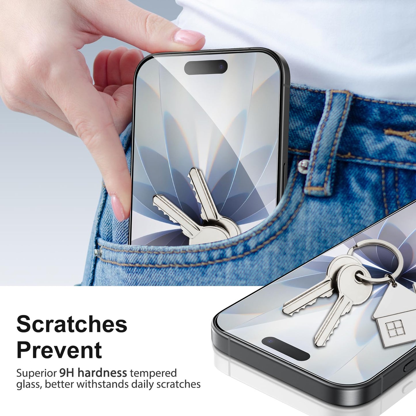 SPARIN für iPhone 17 Pro 6.3 Zoll 2025 Panzer Schutz Glas, 3 Stück Schutzfolie und 3 Stück Kameraschutz mit Montage Rahmen, 9H Härte, Anti-Bläschen,HD-Klar