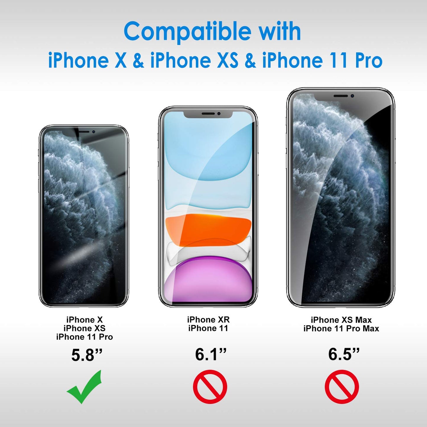JETech Screen Protector for iPhone 12/12 Pro 6.1 Inch, Tempered Glass Screen Protector, Pack of 3