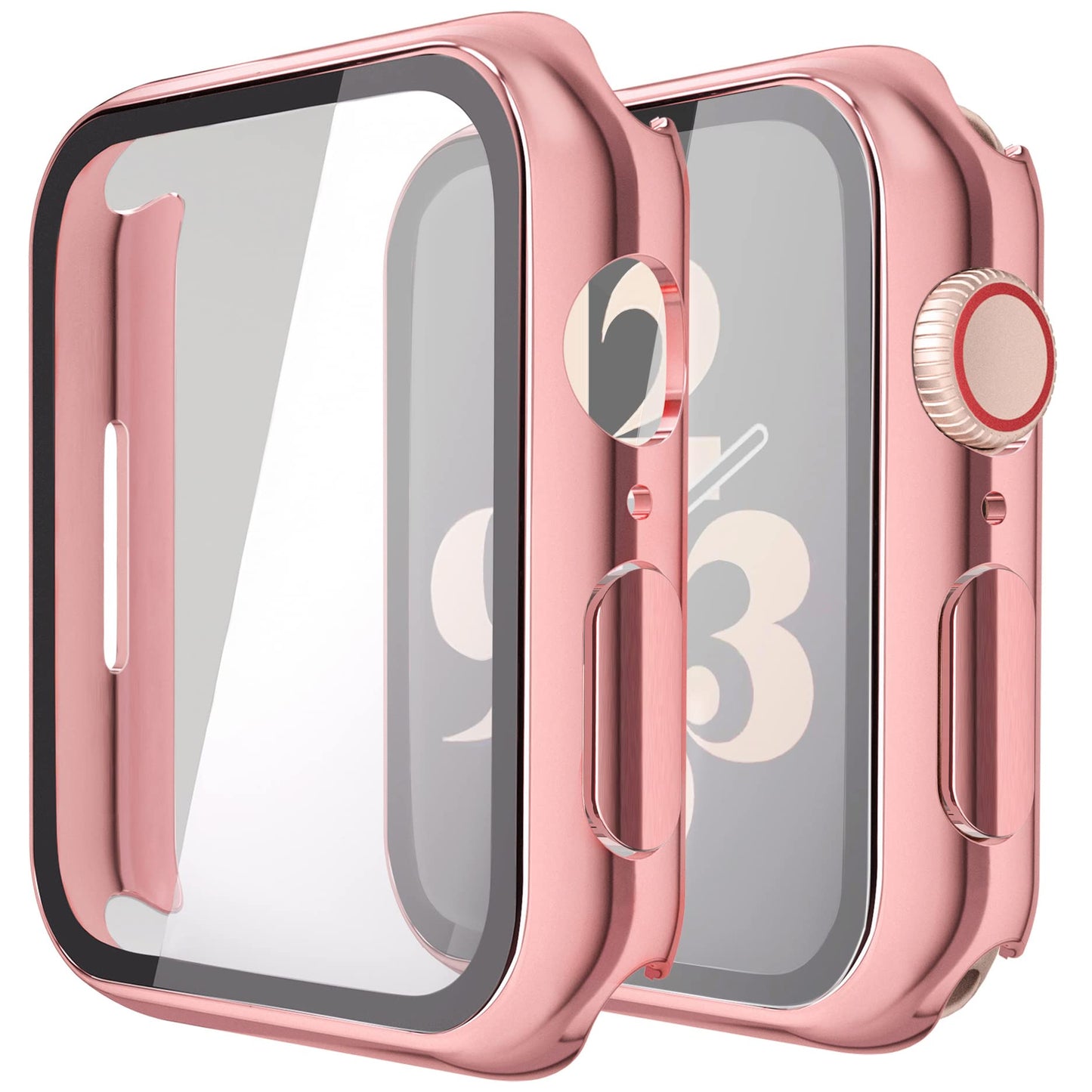 Misxi 2 Stück Harte PC Schutzhülle mit Gehärtetem Displayschutz für Apple Watch Series 11 (2025) Series 10 46mm, Ultra-dünne Anti-Fall Kratzfeste Abdeckung Schutz für iWatch, Mattschwarz