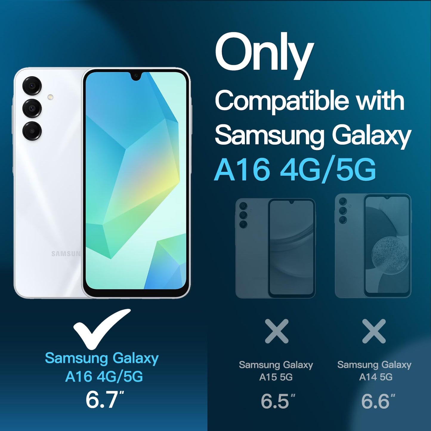 JETech Schutzfolie für Samsung Galaxy A54 5G 6,4 Zoll, 9H Panzer Schutz Glas Folie Displayschutz, Kratzfest, HD Klar, 3 Stück