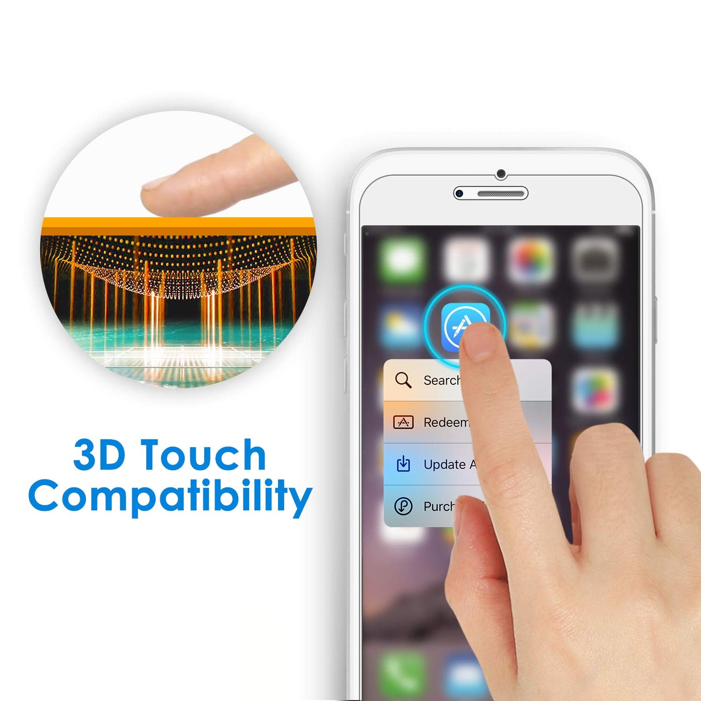 JETech Screen Protector for iPhone 12/12 Pro 6.1 Inch, Tempered Glass Screen Protector, Pack of 3
