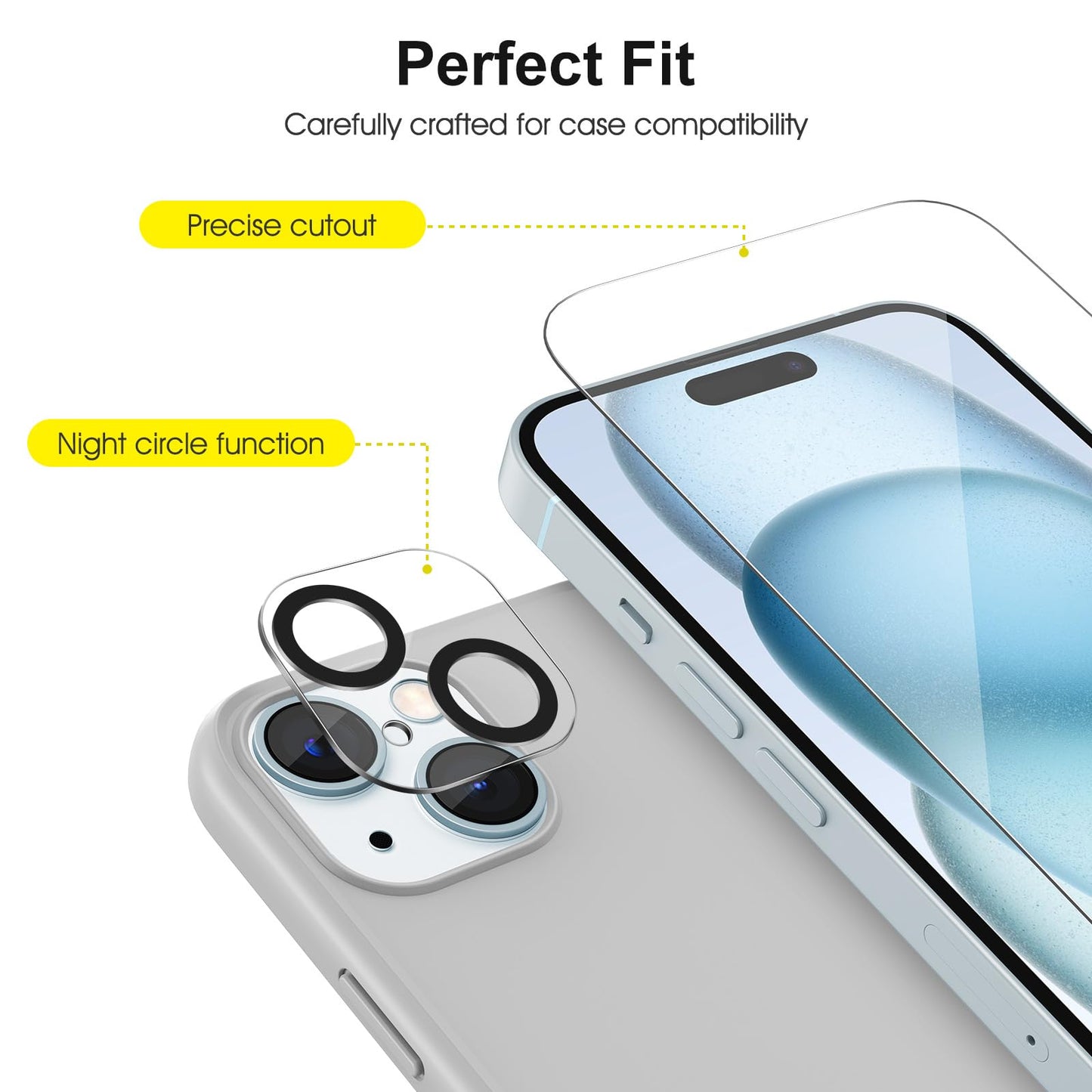 SPARIN für iPhone 17 Pro 6.3 Zoll 2025 Panzer Schutz Glas, 3 Stück Schutzfolie und 3 Stück Kameraschutz mit Montage Rahmen, 9H Härte, Anti-Bläschen,HD-Klar
