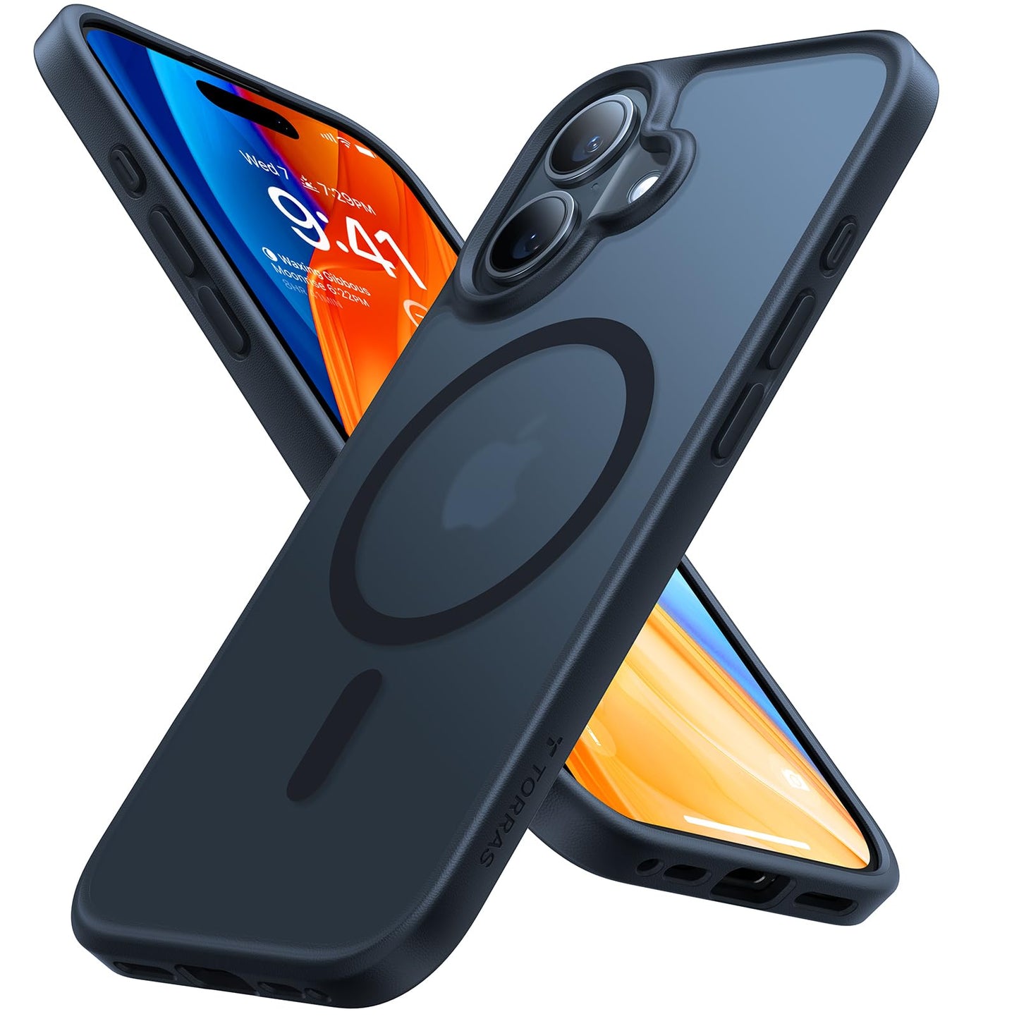 TORRAS Guardian-Mag für iPhone 17 Pro Hülle für MagSafe (Zertifizierte Militärschutz und Magnetkraft) Handyhülle iPhone 17 Pro Case Extrem Haltbarkeit Hülle Stoßfest Kratzfest Cover, Matt Blau