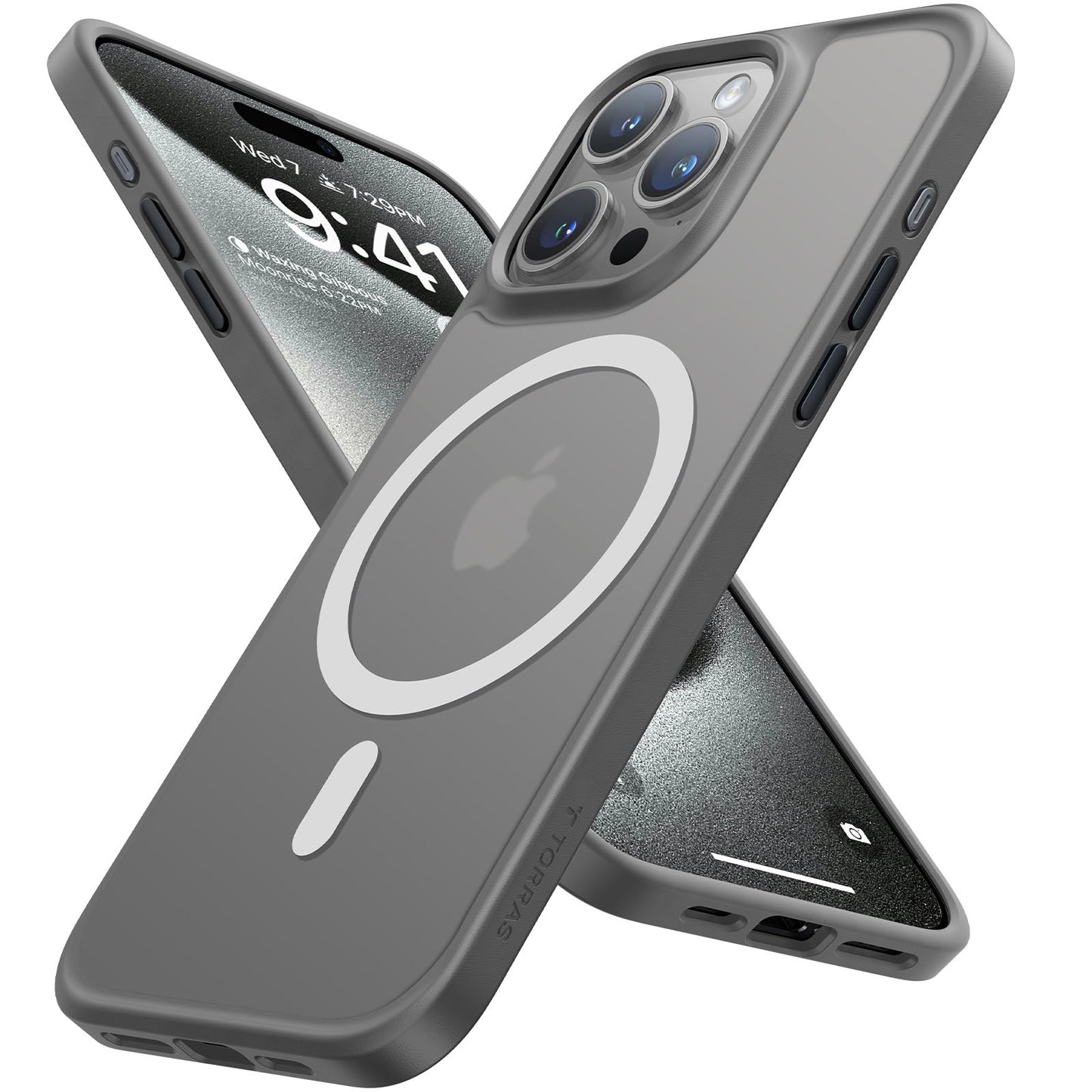 TORRAS Guardian-Mag für iPhone 17 Pro Hülle für MagSafe (Zertifizierte Militärschutz und Magnetkraft) Handyhülle iPhone 17 Pro Case Extrem Haltbarkeit Hülle Stoßfest Kratzfest Cover, Matt Blau
