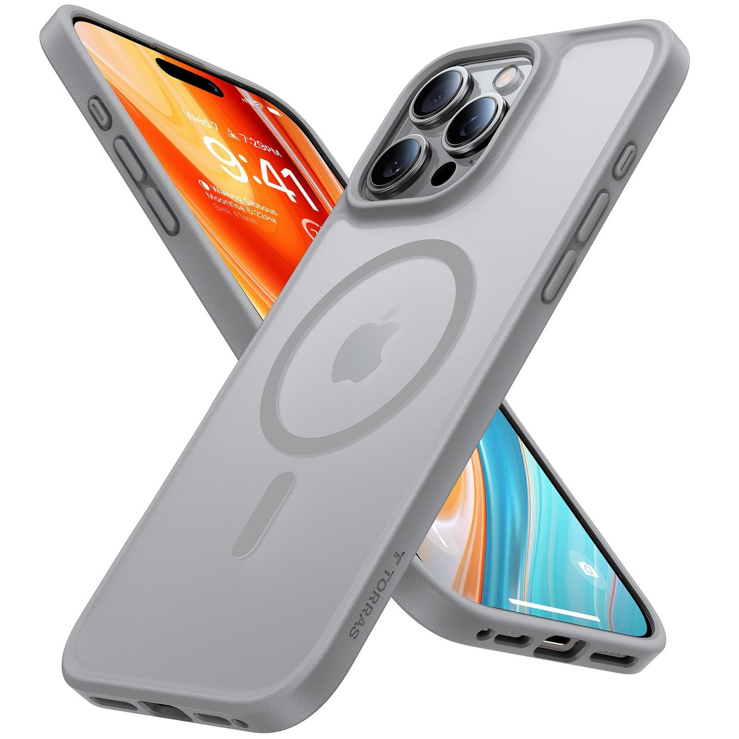 TORRAS Guardian-Mag für iPhone 17 Pro Hülle für MagSafe (Zertifizierte Militärschutz und Magnetkraft) Handyhülle iPhone 17 Pro Case Extrem Haltbarkeit Hülle Stoßfest Kratzfest Cover, Matt Blau