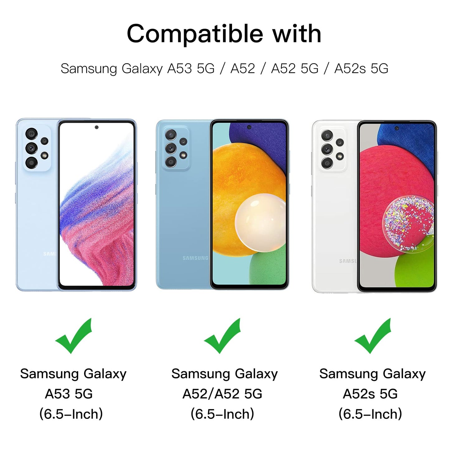 JETech Schutzfolie für Samsung Galaxy A54 5G 6,4 Zoll, 9H Panzer Schutz Glas Folie Displayschutz, Kratzfest, HD Klar, 3 Stück