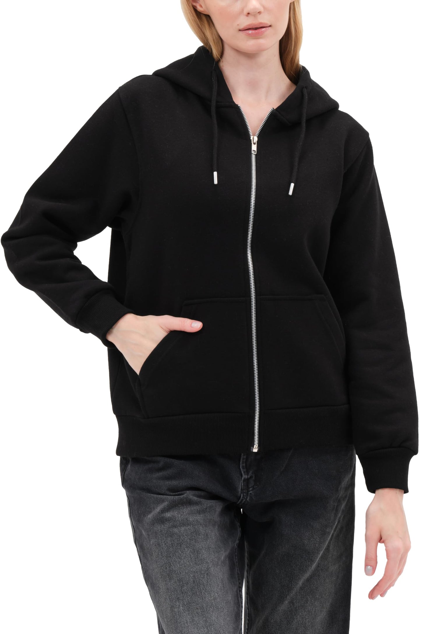 Smith & Solo Hoodie Damen – Kapuzenpullover Frauen Baumwolle Long, mit Kapuze Pullover Sweatshirt Rundhals, Slim Fit Freizeit Sport Langarmshirt, Hoodies Training - Pulli Streetwear
