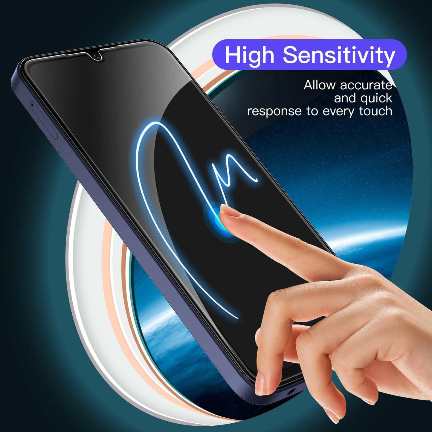 JETech Schutzfolie für Samsung Galaxy A54 5G 6,4 Zoll, 9H Panzer Schutz Glas Folie Displayschutz, Kratzfest, HD Klar, 3 Stück