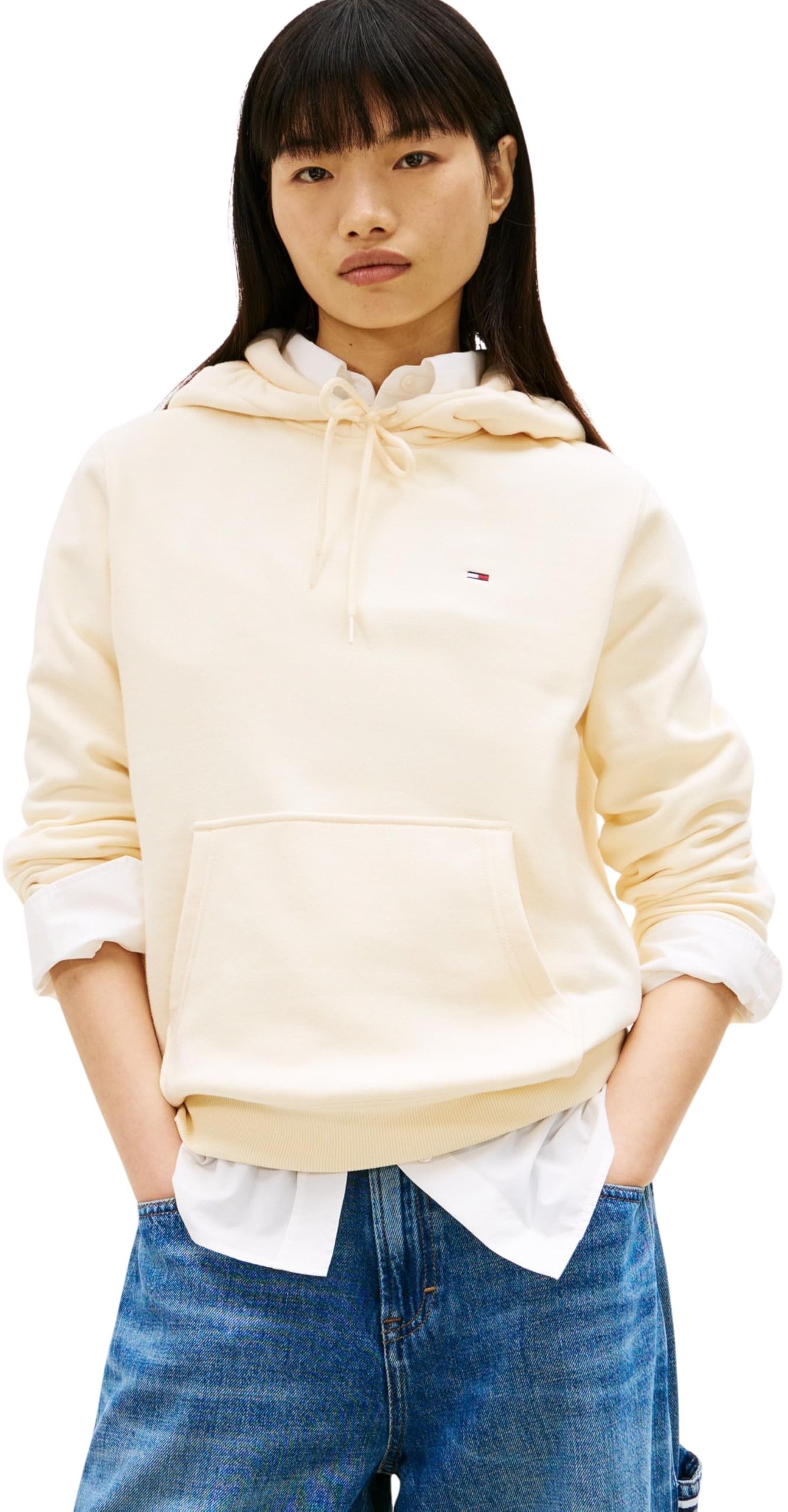 Tommy Jeans Damen Hoodie Flag Regular Fit