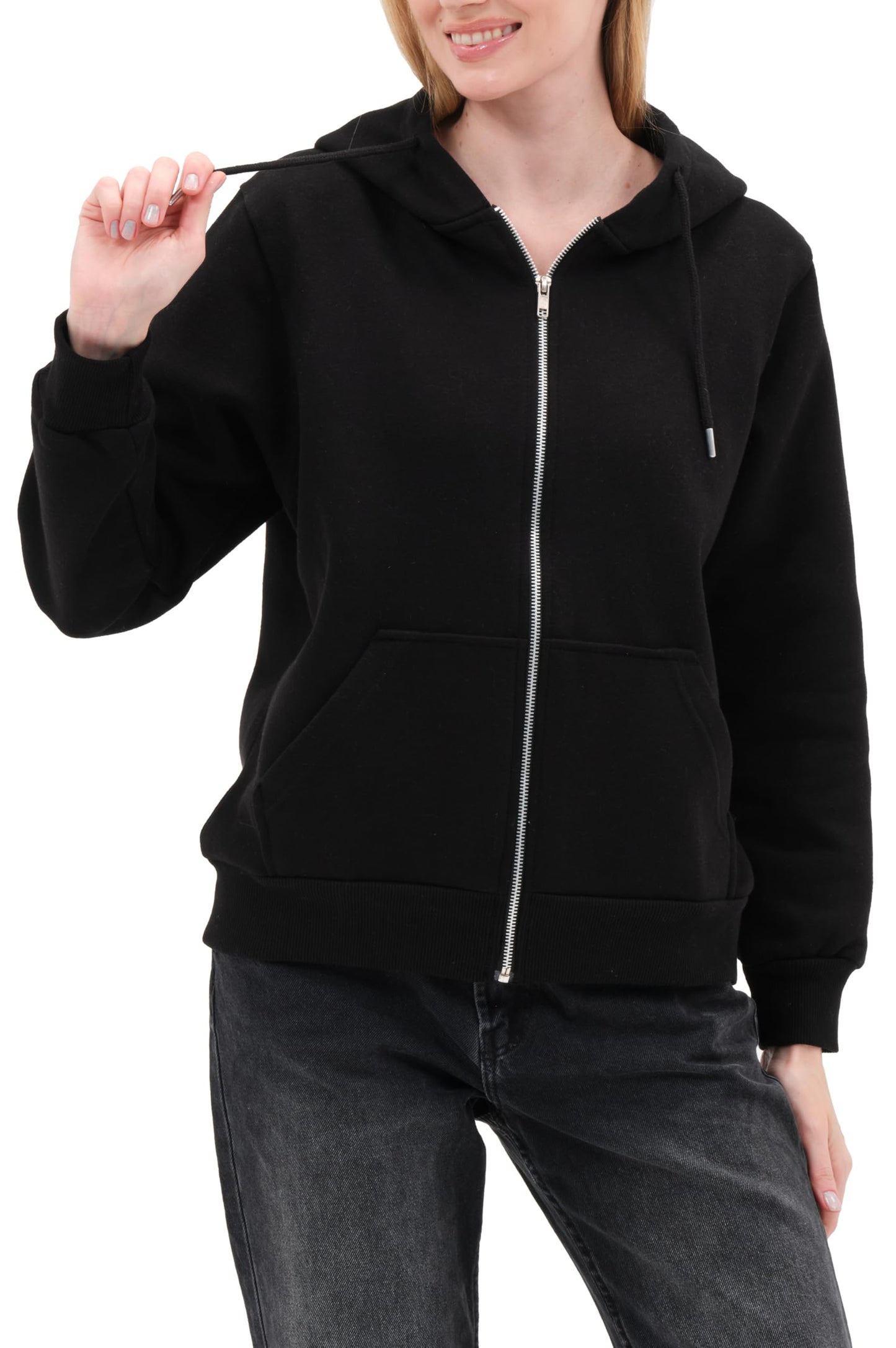 Smith & Solo Hoodie Damen – Kapuzenpullover Frauen Baumwolle Long, mit Kapuze Pullover Sweatshirt Rundhals, Slim Fit Freizeit Sport Langarmshirt, Hoodies Training - Pulli Streetwear