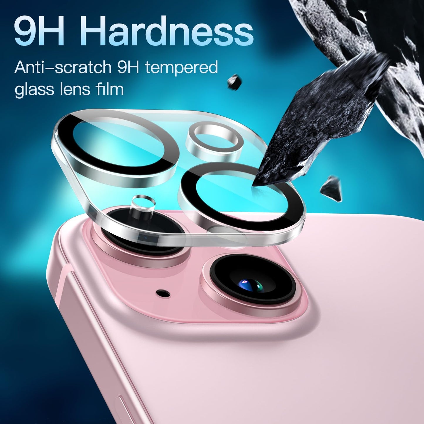 JETech Kameraschutz für iPhone 17 Pro 6,3 Zoll, 9H Gehärtetes Glas, Anti-Kratzer, Hat Keinen Einfluss auf die Hülle, Beeinträchtigt Nachtaufnahmen Nicht, HD Klar, 3 Stück (Durchsichtig)