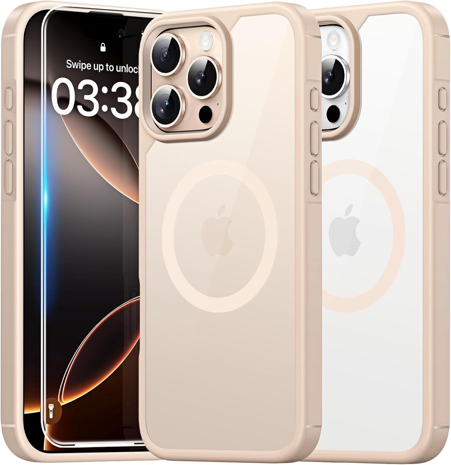 TAURI für iPhone 17 Hülle 6,3" mit Panzer Schutz Glas Folie, Kompatibel mit MagSafe, Schutz nach Militärstandard, [Anti-Vergilbung] Stoßfest Transparent Magnetisch Handyhülle - Durchsichtig
