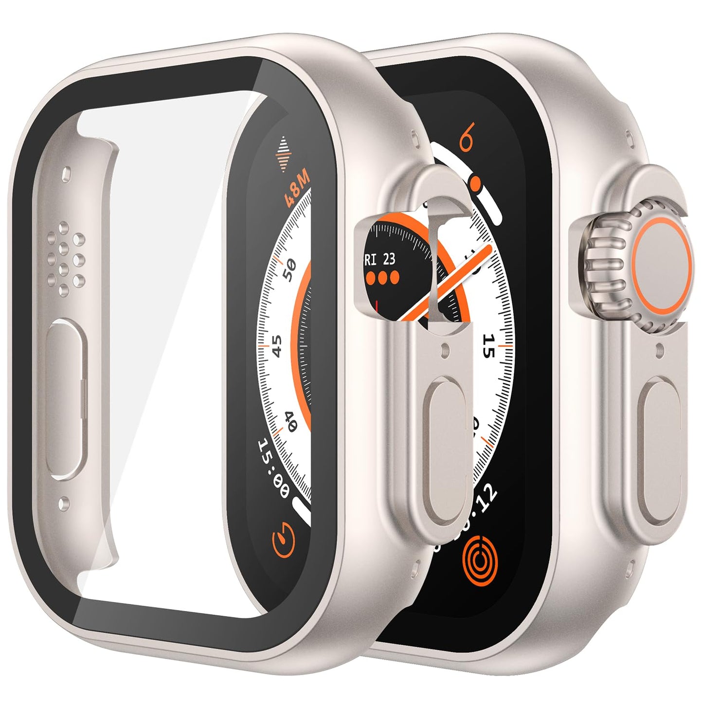 Misxi 2 Stück Harte PC Schutzhülle mit Gehärtetem Displayschutz für Apple Watch Series 11 (2025) Series 10 46mm, Ultra-dünne Anti-Fall Kratzfeste Abdeckung Schutz für iWatch, Mattschwarz