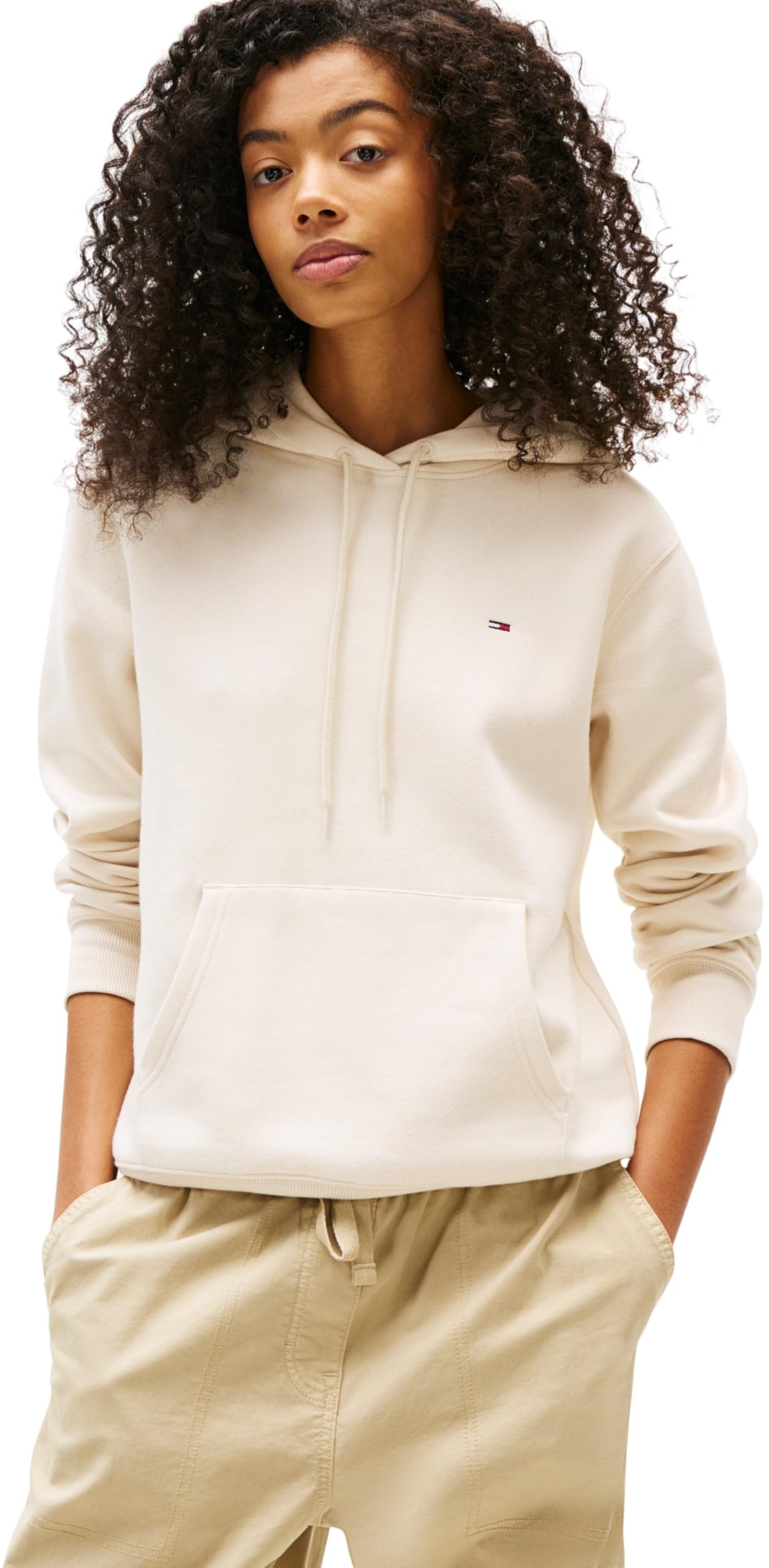 Tommy Jeans Damen Hoodie Flag Regular Fit