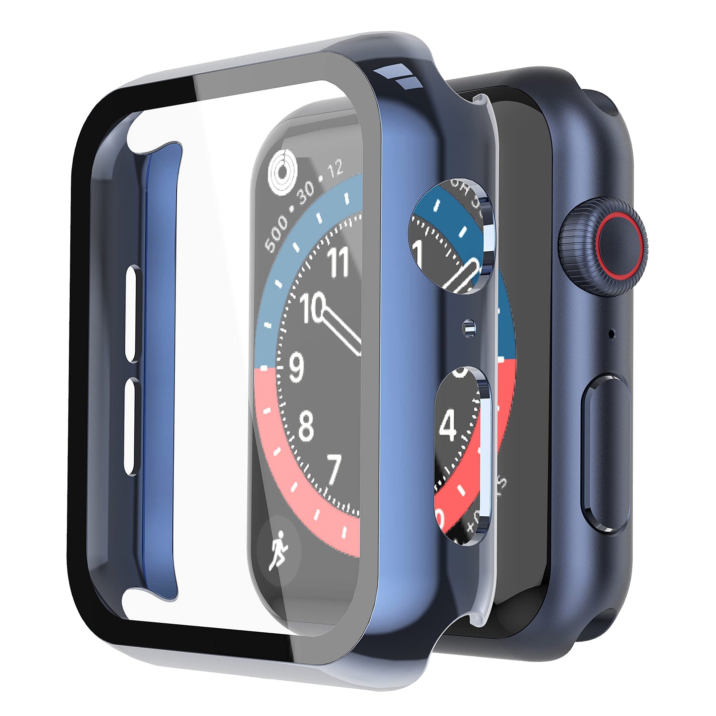 Misxi 2 Stück Harte PC Schutzhülle mit Gehärtetem Displayschutz für Apple Watch Series 11 (2025) Series 10 46mm, Ultra-dünne Anti-Fall Kratzfeste Abdeckung Schutz für iWatch, Mattschwarz