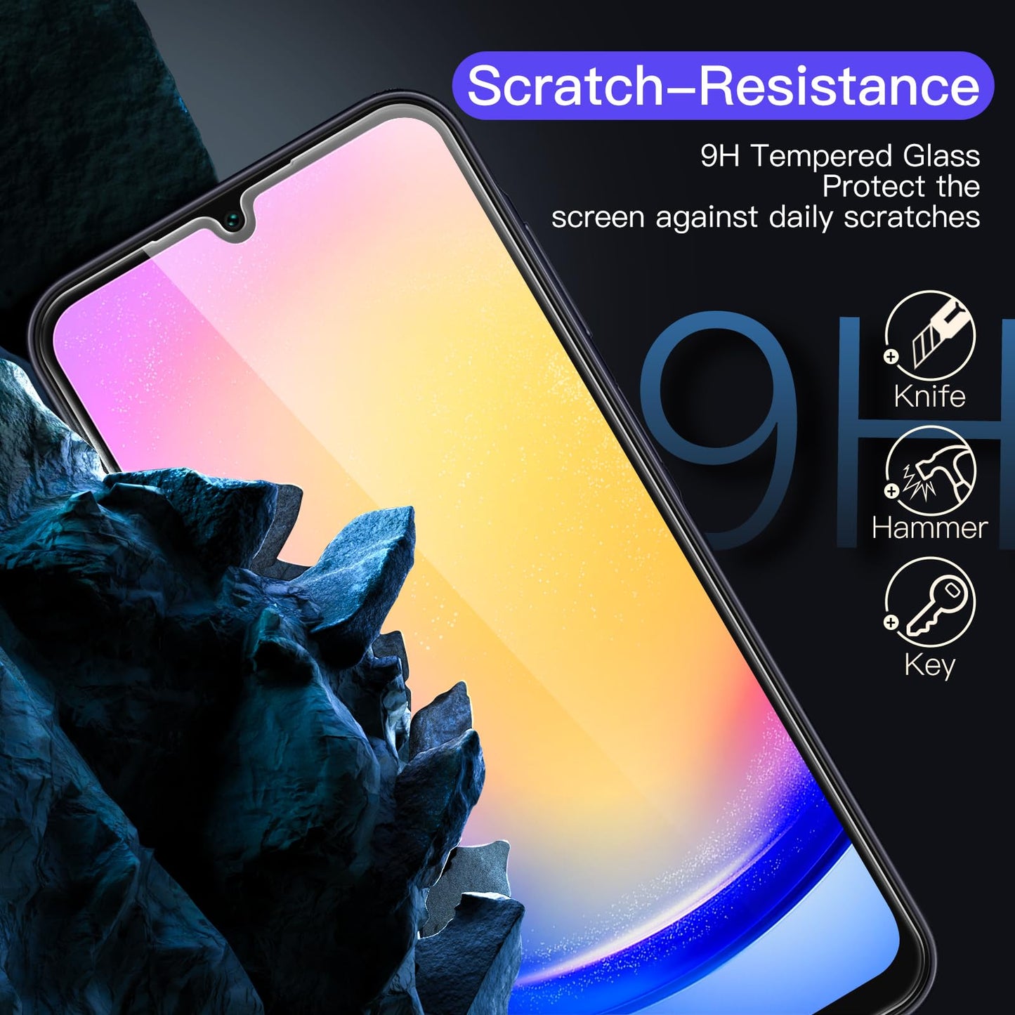 JETech Schutzfolie für Samsung Galaxy A54 5G 6,4 Zoll, 9H Panzer Schutz Glas Folie Displayschutz, Kratzfest, HD Klar, 3 Stück