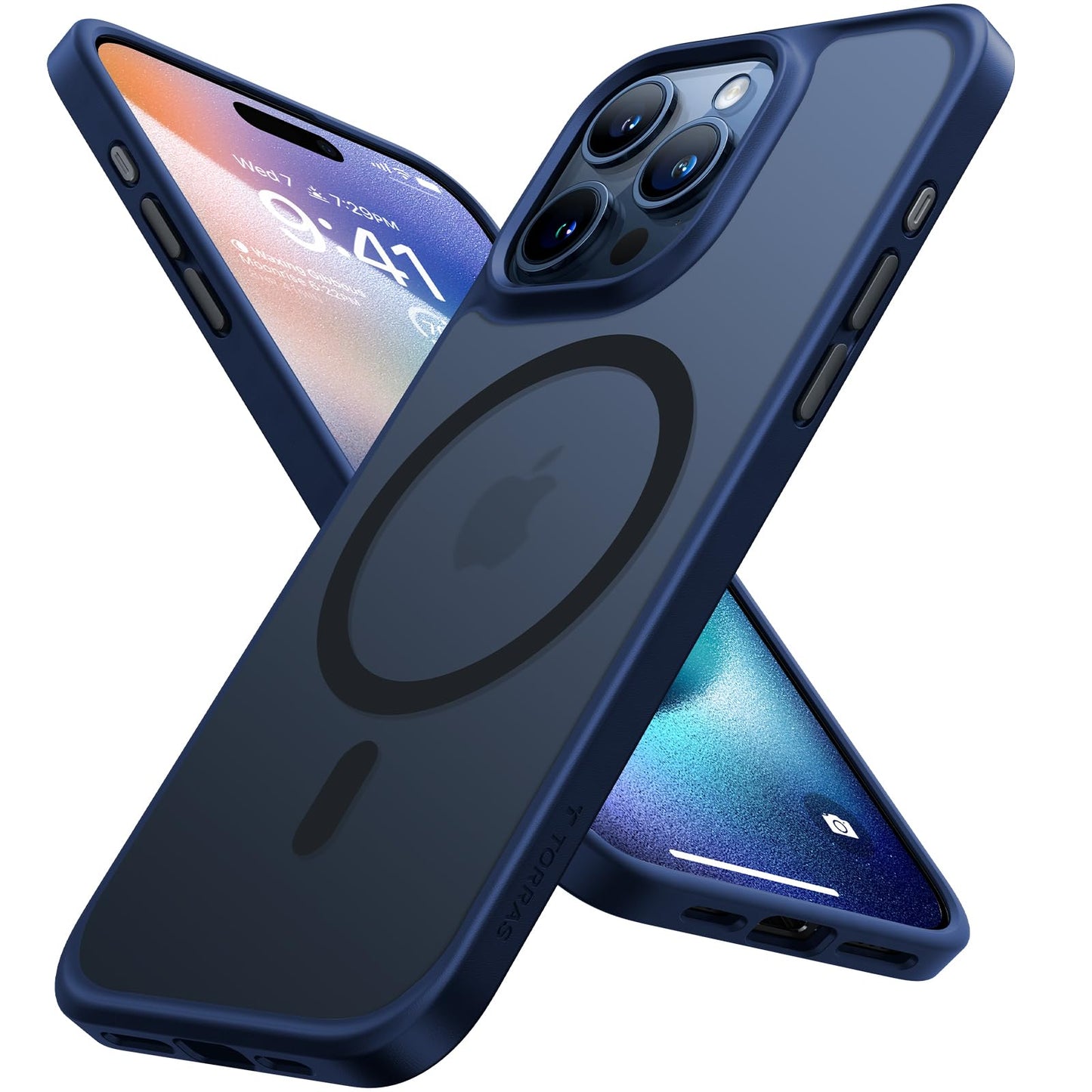 TORRAS Guardian-Mag für iPhone 17 Pro Hülle für MagSafe (Zertifizierte Militärschutz und Magnetkraft) Handyhülle iPhone 17 Pro Case Extrem Haltbarkeit Hülle Stoßfest Kratzfest Cover, Matt Blau