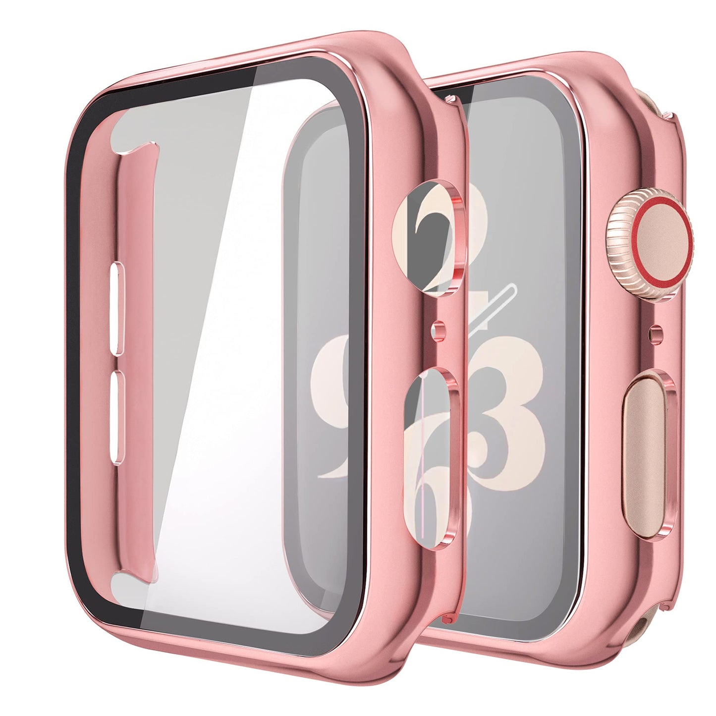 Misxi 2 Stück Harte PC Schutzhülle mit Gehärtetem Displayschutz für Apple Watch Series 11 (2025) Series 10 46mm, Ultra-dünne Anti-Fall Kratzfeste Abdeckung Schutz für iWatch, Mattschwarz