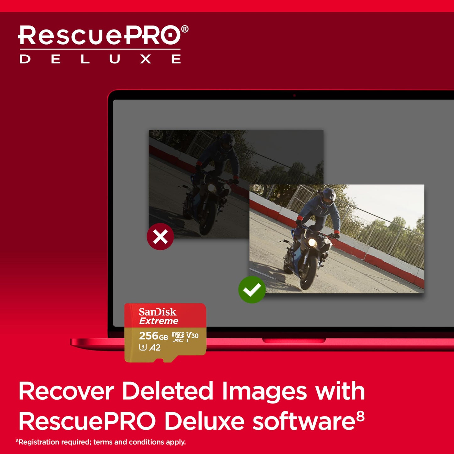 SanDisk Extreme microSDXC UHS-I Speicherkarte 128 GB + Adapter (Für Smartphones, Actionkameras und Drohnen, A2, C10, V30, U3, 190 MB/s Übertragung, RescuePRO Deluxe)