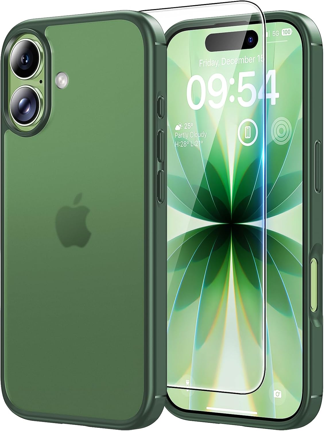 TAURI für iPhone 17 Hülle 6,3" mit Panzer Schutz Glas Folie, Kompatibel mit MagSafe, Schutz nach Militärstandard, [Anti-Vergilbung] Stoßfest Transparent Magnetisch Handyhülle - Durchsichtig