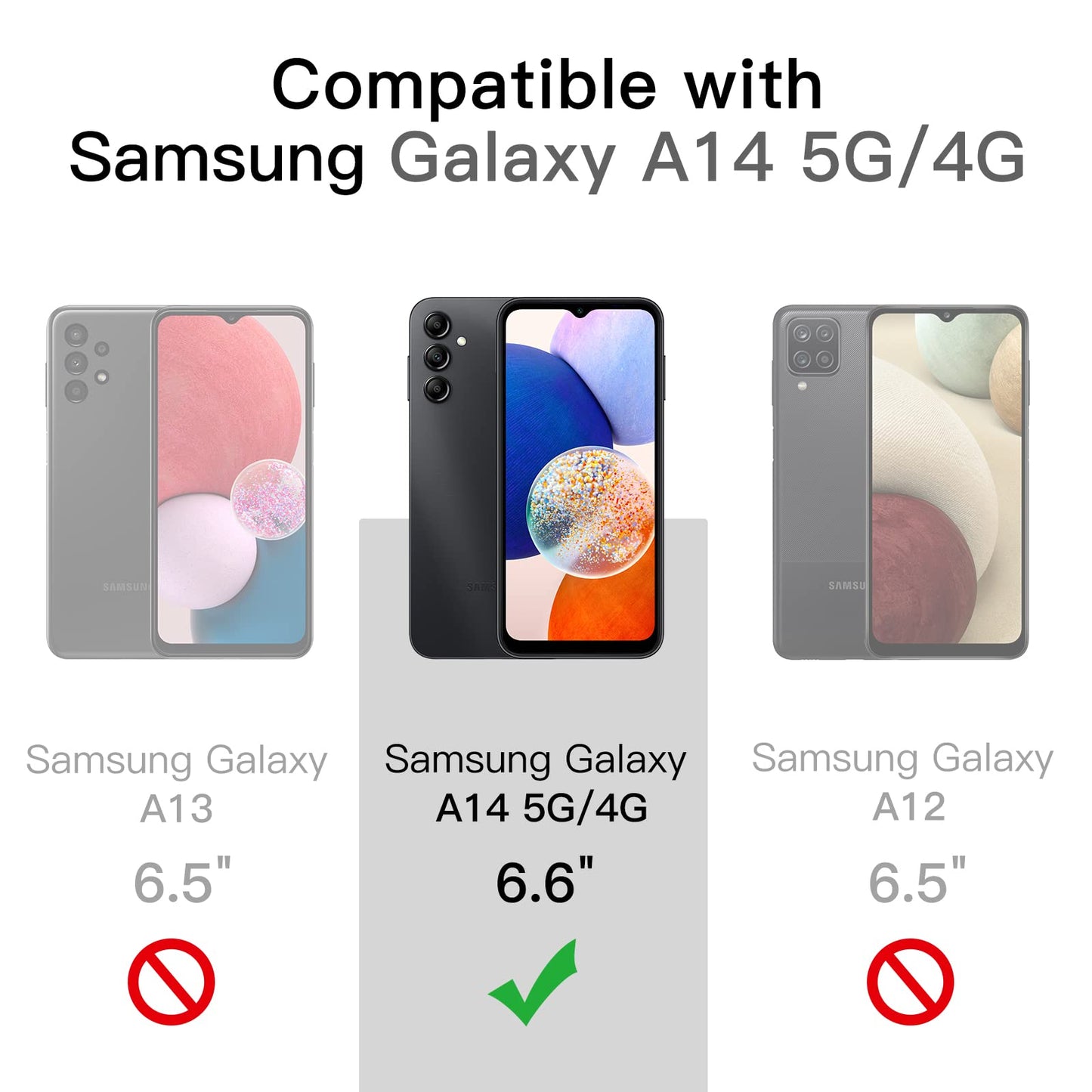 JETech Schutzfolie für Samsung Galaxy A54 5G 6,4 Zoll, 9H Panzer Schutz Glas Folie Displayschutz, Kratzfest, HD Klar, 3 Stück