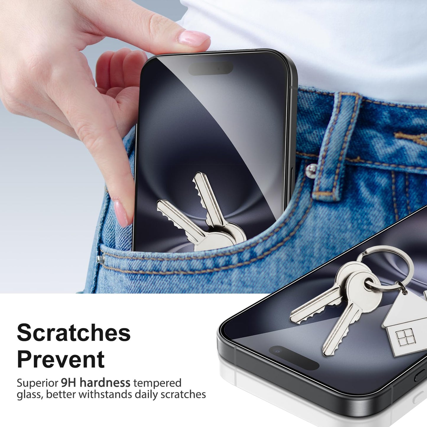 SPARIN für iPhone 17 Pro 6.3 Zoll 2025 Panzer Schutz Glas, 3 Stück Schutzfolie und 3 Stück Kameraschutz mit Montage Rahmen, 9H Härte, Anti-Bläschen,HD-Klar