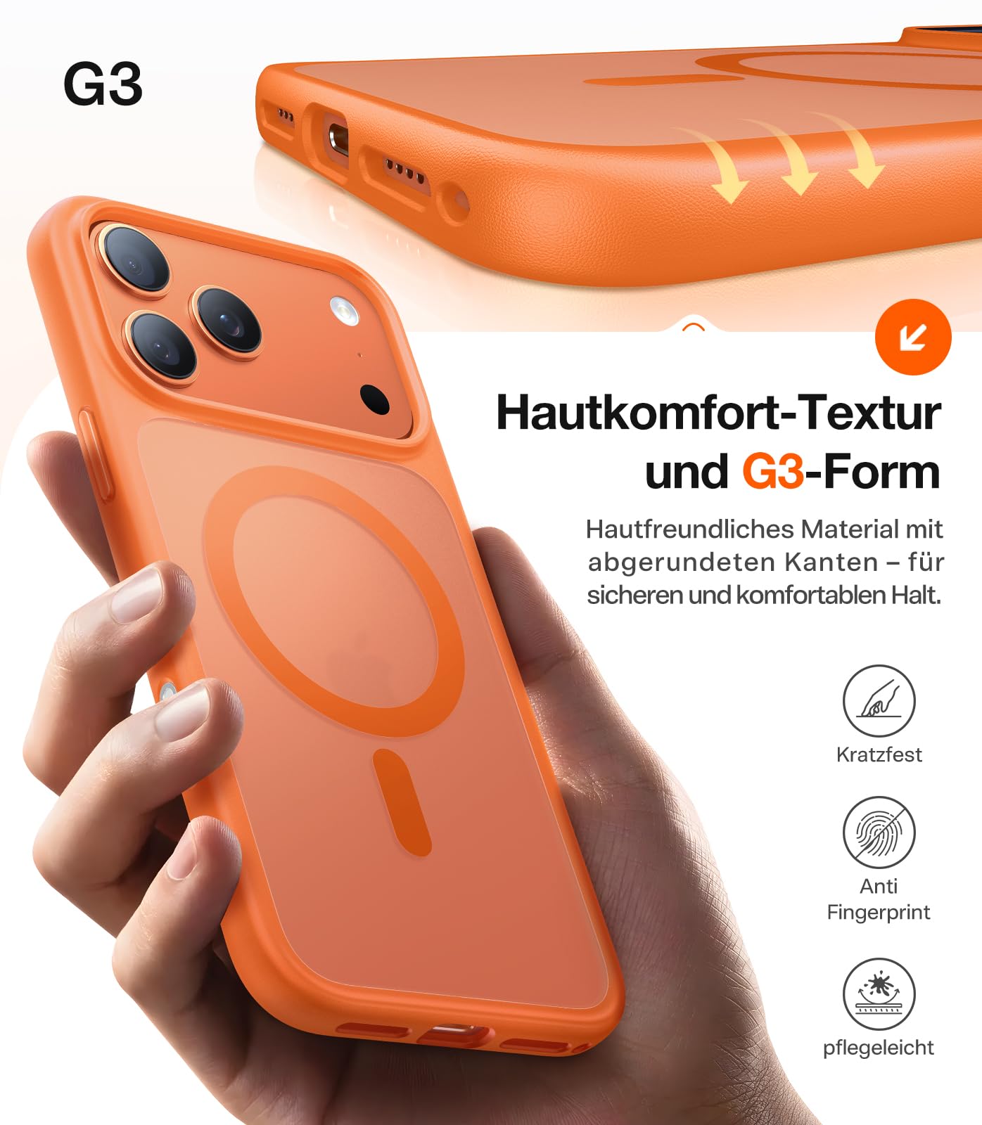 TORRAS Guardian-Mag für iPhone 17 Pro Hülle für MagSafe (Zertifizierte Militärschutz und Magnetkraft) Handyhülle iPhone 17 Pro Case Extrem Haltbarkeit Hülle Stoßfest Kratzfest Cover, Matt Blau