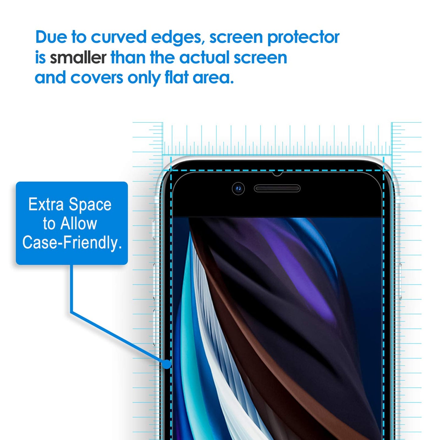 JETech Screen Protector for iPhone 12/12 Pro 6.1 Inch, Tempered Glass Screen Protector, Pack of 3