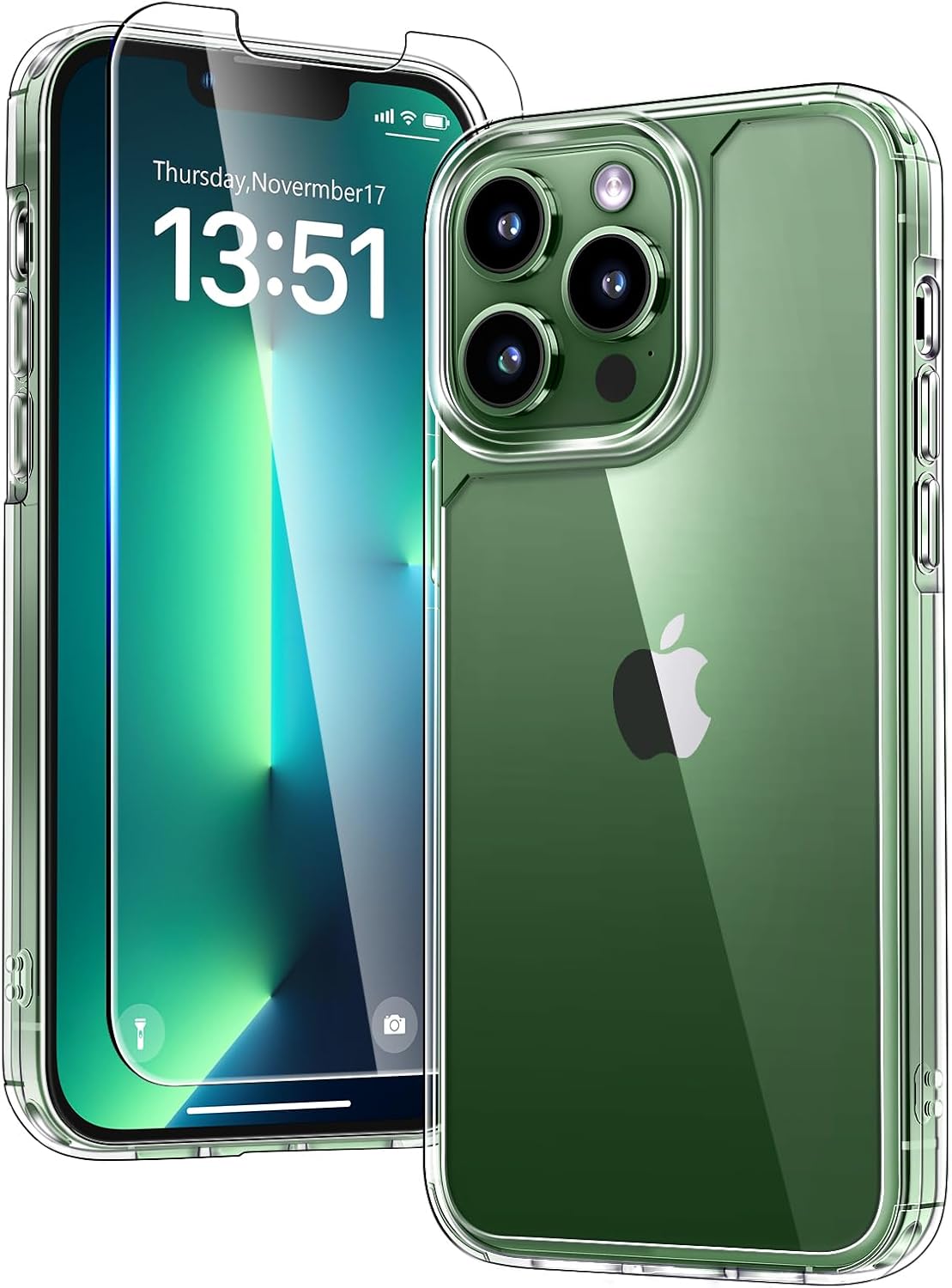 TAURI für iPhone 17 Hülle 6,3" mit Panzer Schutz Glas Folie, Kompatibel mit MagSafe, Schutz nach Militärstandard, [Anti-Vergilbung] Stoßfest Transparent Magnetisch Handyhülle - Durchsichtig