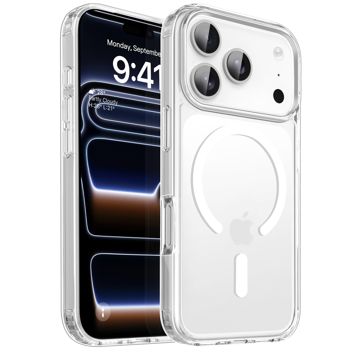 CACOE für iPhone 17 Hülle Kameraschutzend, Kompatibel mit MagSafe, Stoßfest Kratzfest Magnetisch Rückseite Handyhülle für iPhone 17 Case Transluzente