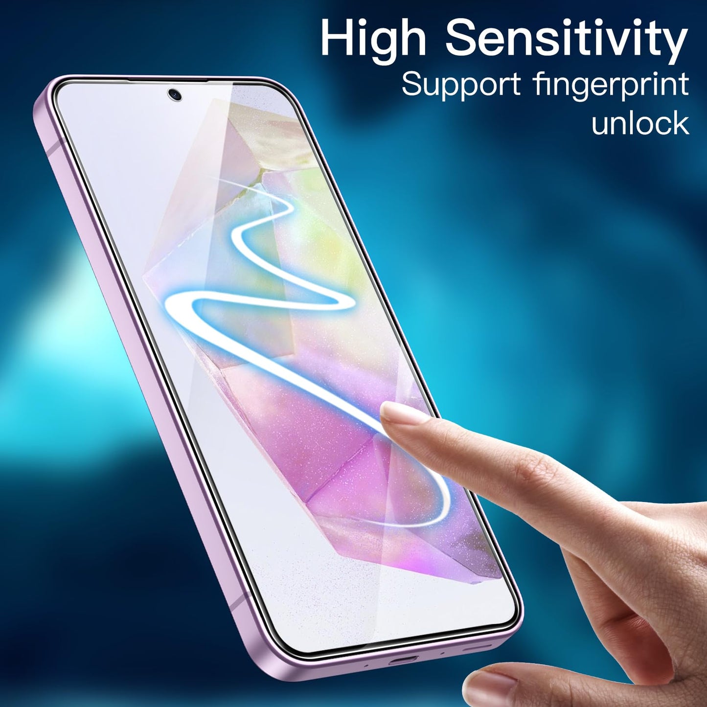 JETech Schutzfolie für Samsung Galaxy A54 5G 6,4 Zoll, 9H Panzer Schutz Glas Folie Displayschutz, Kratzfest, HD Klar, 3 Stück