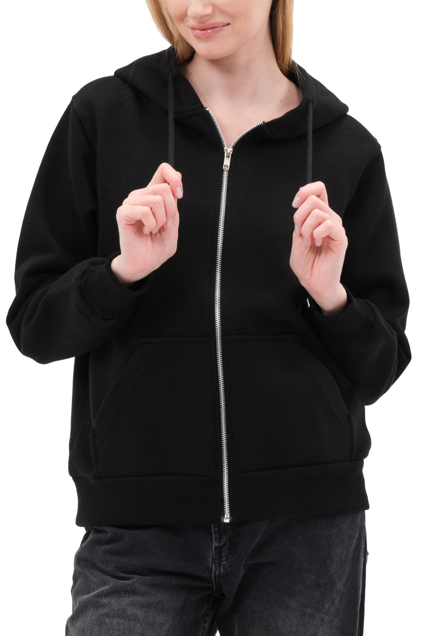 Smith & Solo Hoodie Damen – Kapuzenpullover Frauen Baumwolle Long, mit Kapuze Pullover Sweatshirt Rundhals, Slim Fit Freizeit Sport Langarmshirt, Hoodies Training - Pulli Streetwear
